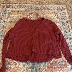 Wild Fable Burgundy Knit Sweater